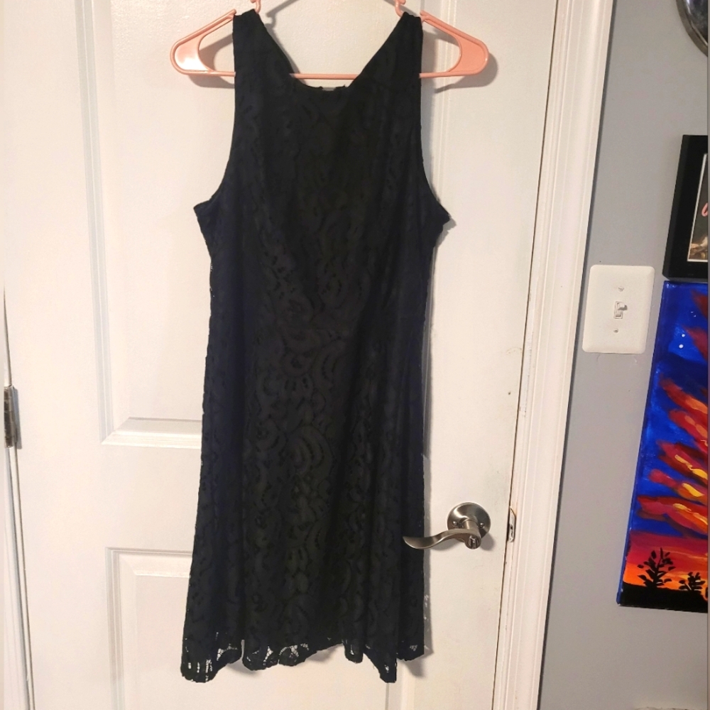 Black floral dress